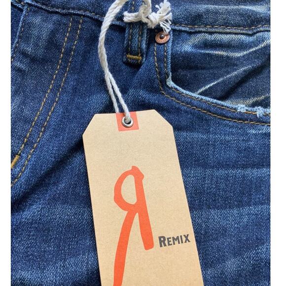 Remix By Rock Revival Jeans Women Size 29 Mid-Rise Straight Dark Wash Denim - Picture 10 of 13